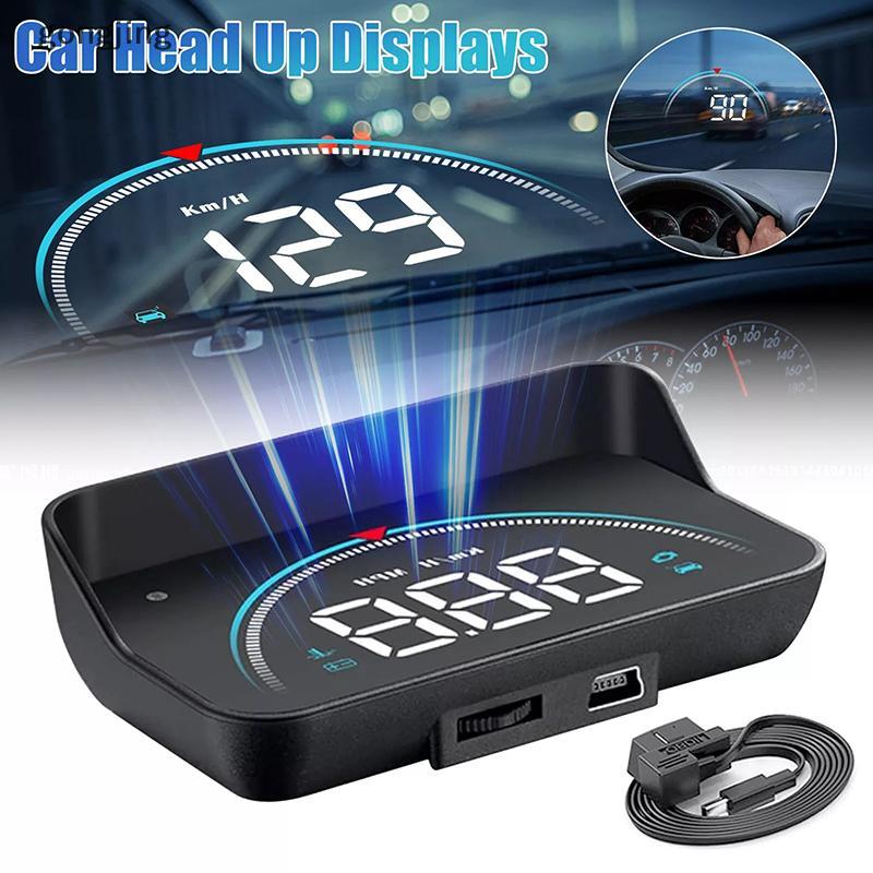 gongjing M8 Carro HUD Head Up Display OBD2 Aviso De Excesso De Velocidade Automático Eletrônico Temperatura Da Água LED