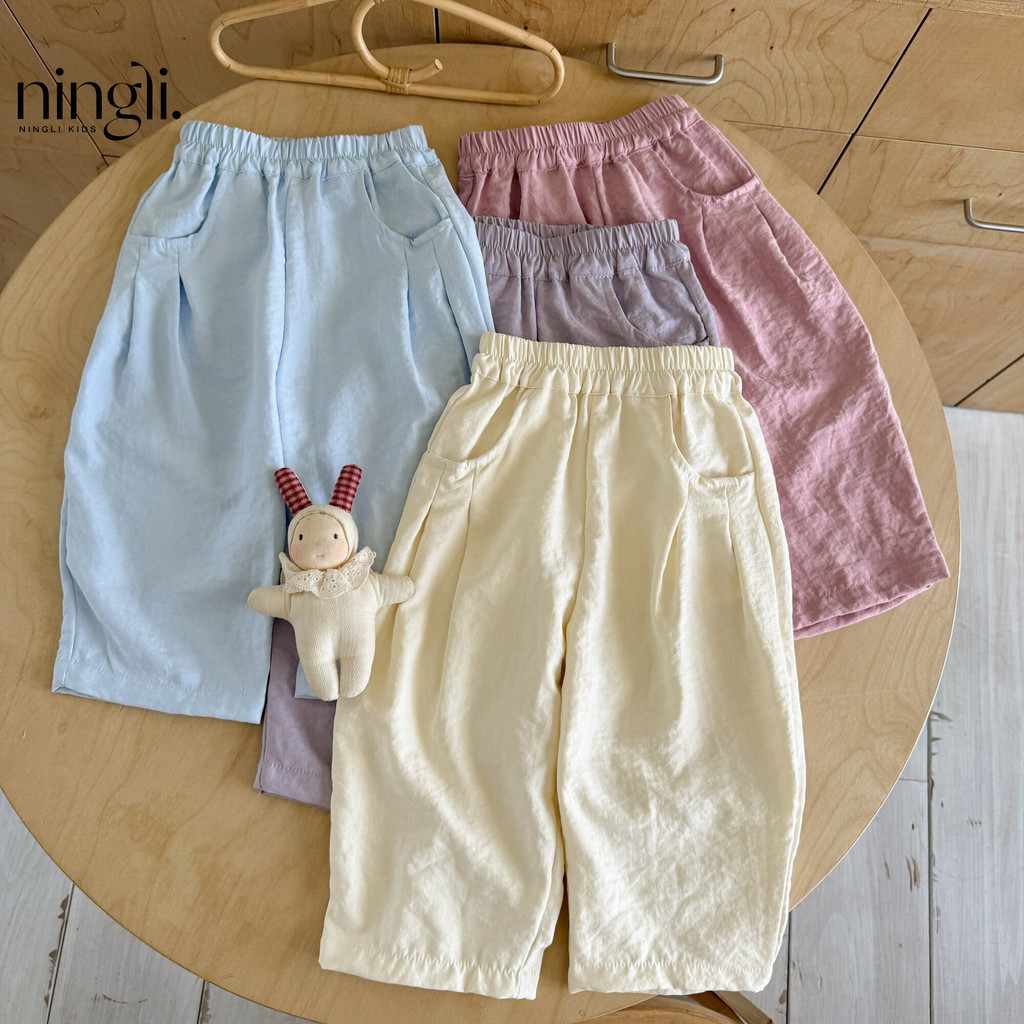 Estilo coreano bebê menina cor sólida calças Mosquito verão estilo fino crianças moda solta calças casuais roupas infant
