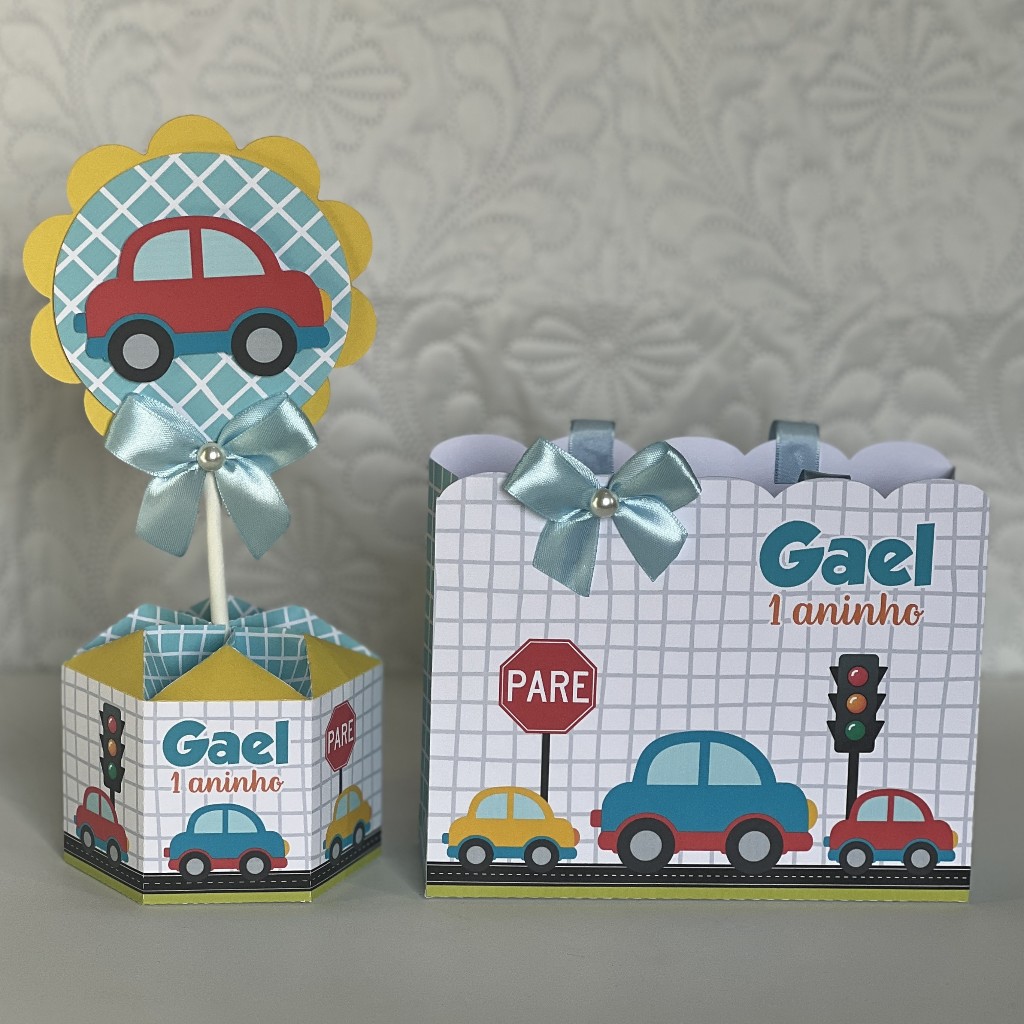 kit centro de mesa + sacola  Personalizada Carros Caminhão Meio de Transporte  /PERSONALIZADOS/FESTA - lembrancinha personalizadas