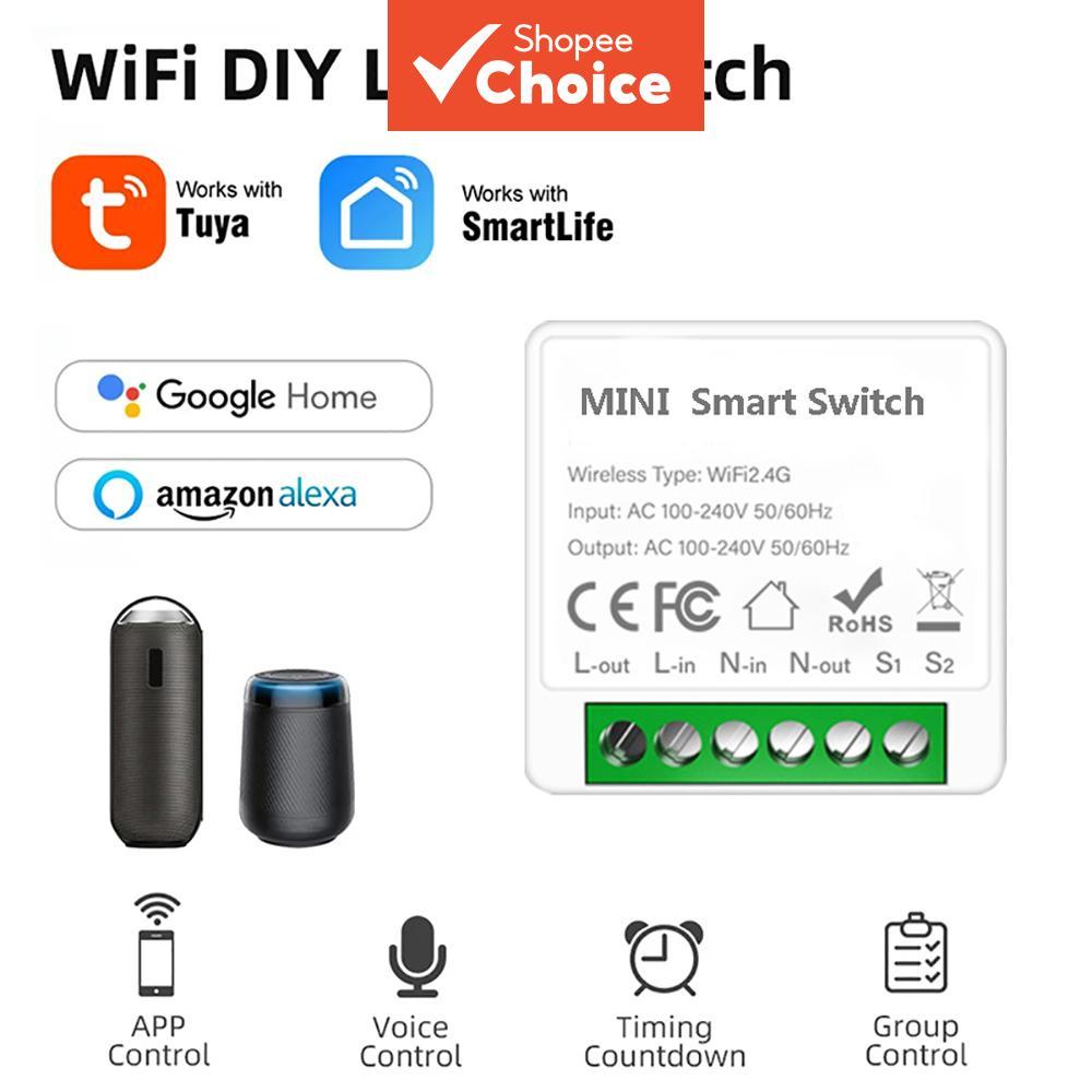 Interruptor Inteligente WiFi AXUS 16A, Mini Disjuntor, Controle por Aplicativo, Temporizador, Compatível com Alexa,