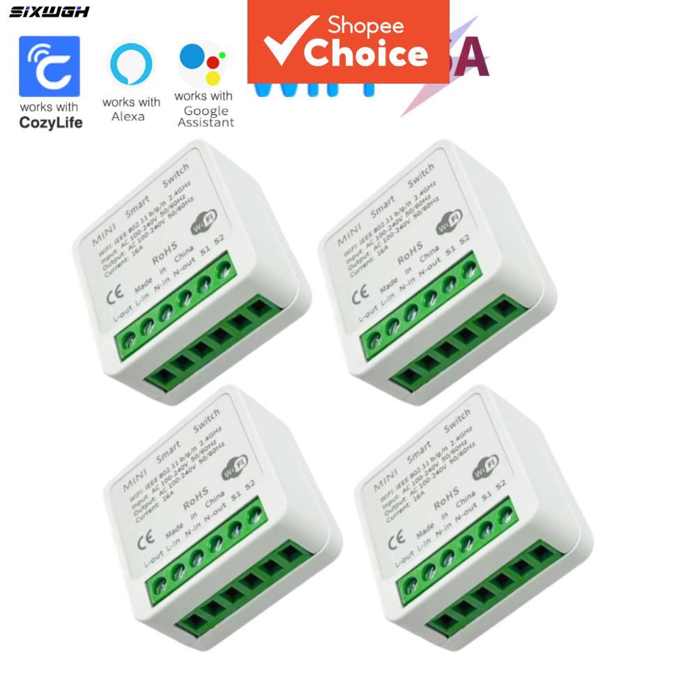Interruptor Inteligente 16A WiFi DIY Mini Disjuntor Suporte Controle por APP CozyLife Compatível com Alexa e Google Home