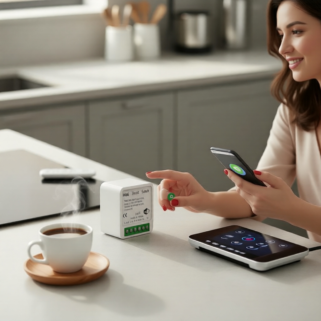 Ewelink Disjuntor Inteligente 16A, WiFi Sem Fio, Controle por Voz Sem as Mãos com Alexa e Google Home