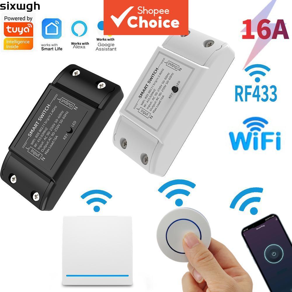 Interruptor Inteligente WiFi 16A Tuya Controle De Voz Sem Fio Para Alexa Google Home Security Switch