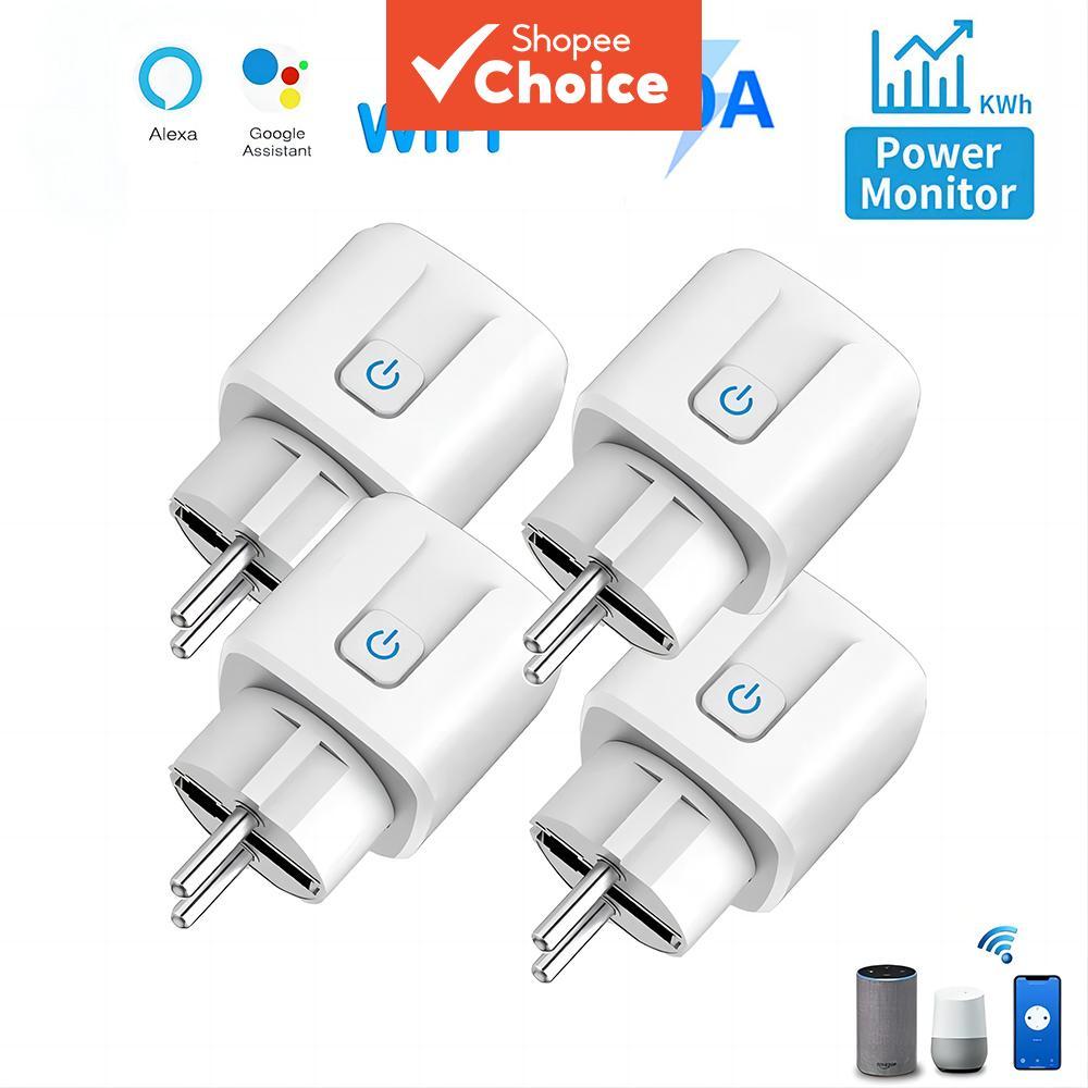Tomada Inteligente AXUS EU WiFi 16A/20A com Monitoramento de Energia, Temporizador e Controle por Voz, Compatível com o
