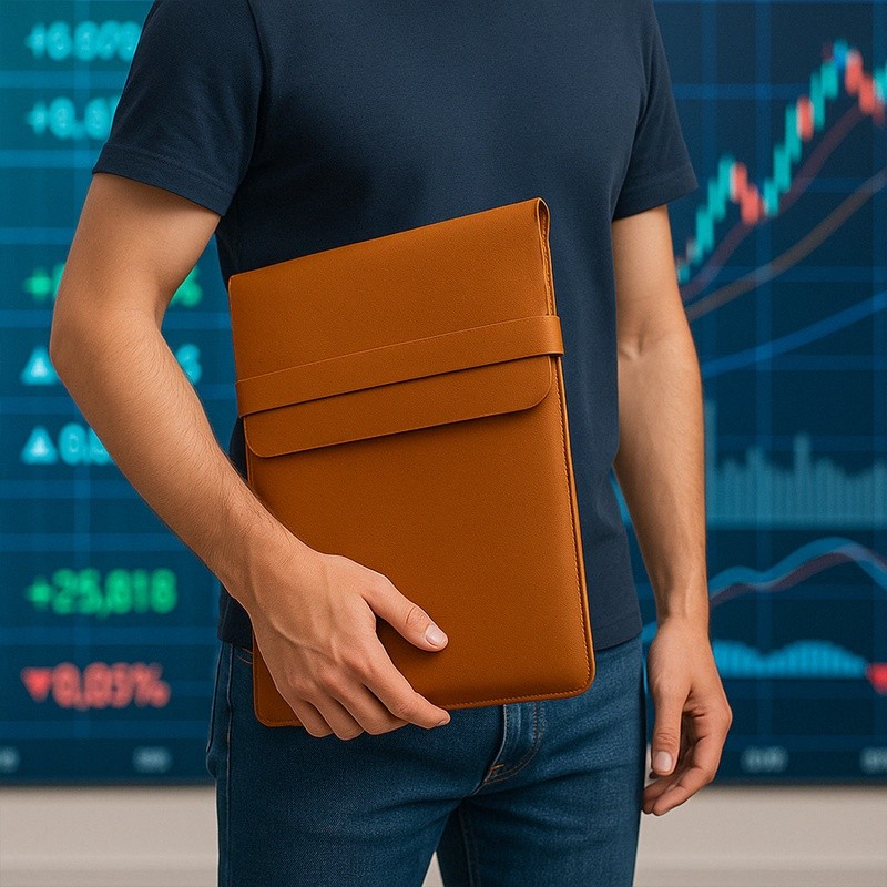 Capa Slim Executiva 15.6” Compatível Macbook IdeaPad Book Sofisticada Garantida