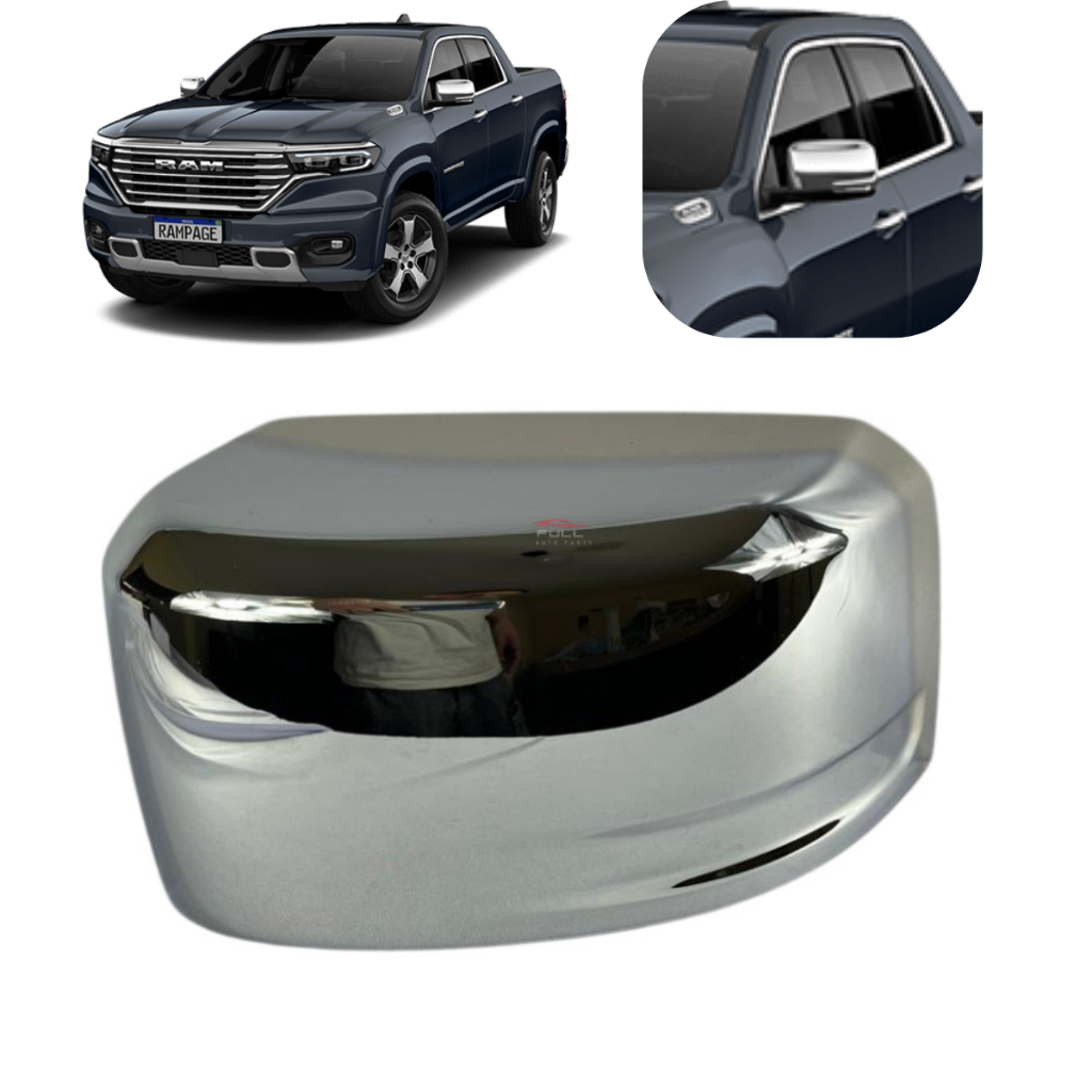 Capa Retrovisor Rampage Cromada Dodge Ram Original LE LH Lado Esquerdo Motorista 2023 2024 2025 Acab