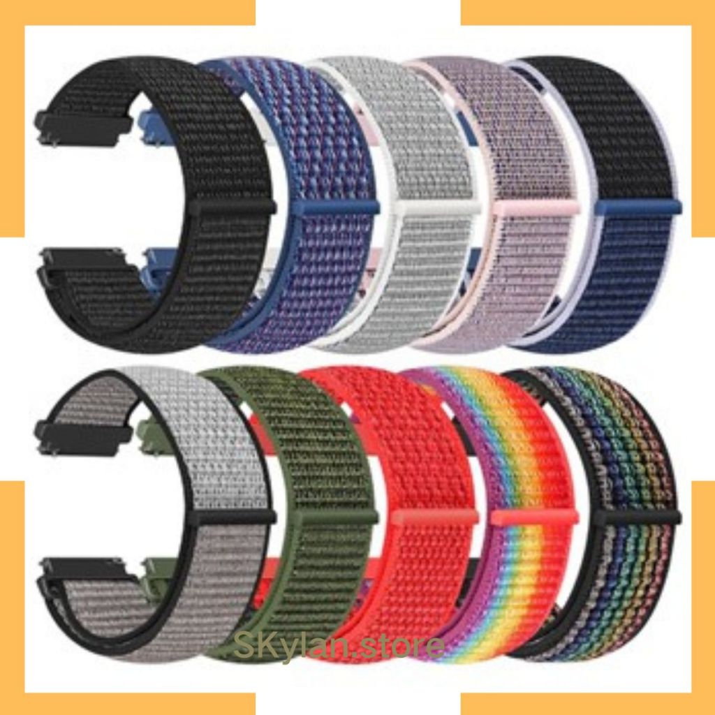 Pulseira Mega Premium Nylon Velcro 20/22mm compativel Para Galaxy Watch3 Active2 GTS3 GTR42/47mmGTR3/PRO