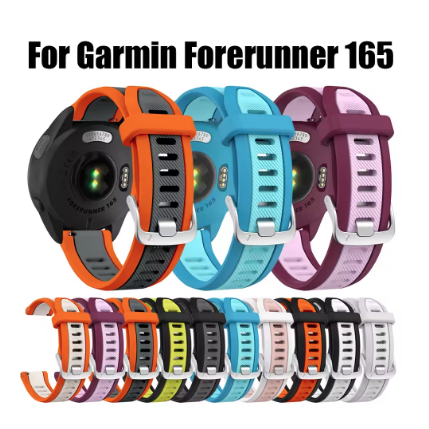Pulseira De Silicone Para Garmin Forerunner 165 /265/965/Active2 GTR47mm GTS2mini GTR3/PRO 20/22mm