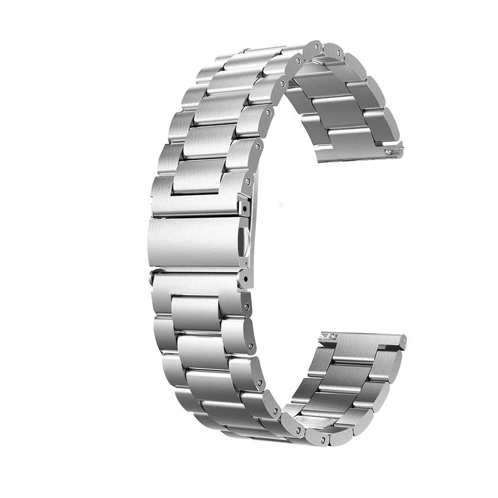 Pulseira Aço 3 Elos Inoxidável Gomada Para Smartwatch Active2 Watch3 Gts Gtr42/47 Gtr3/pro 20mm
