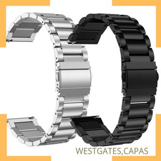 Pulseira Aço 3 Elos Compativel Para Smartwatch Active2 Watch3 Gts Gtr42/47 Gtr3/pro pulseira 20/22mm
