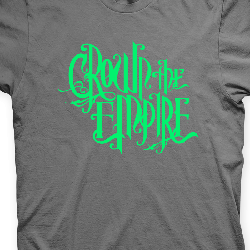 Camiseta Crown The Empire Chumbo e Verde em Silk 100% Algodão