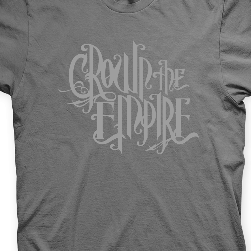 Camiseta Crown The Empire Chumbo e Cinza em Silk 100% Algodão