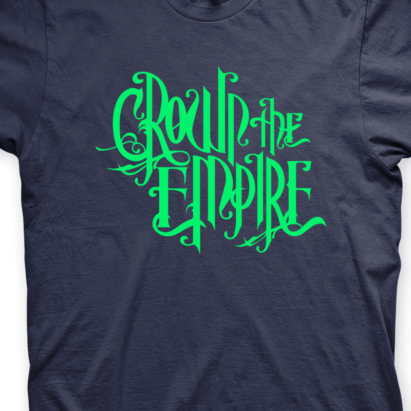 Camiseta Crown The Empire Marinho e Verde em Silk 100% Algodão