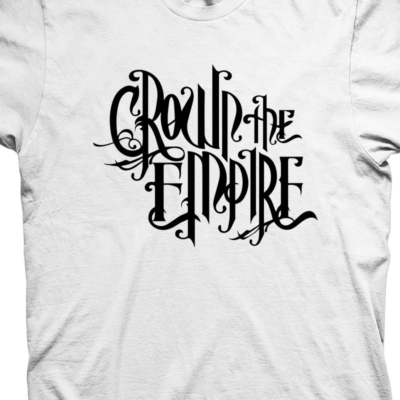 Camiseta Crown The Empire Branca e Preta em Silk 100% Algodão