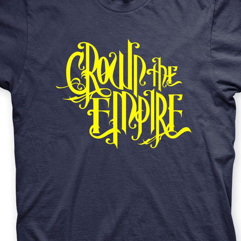 Camiseta Crown The Empire Marinho e Amarela em Silk 100% Algodão