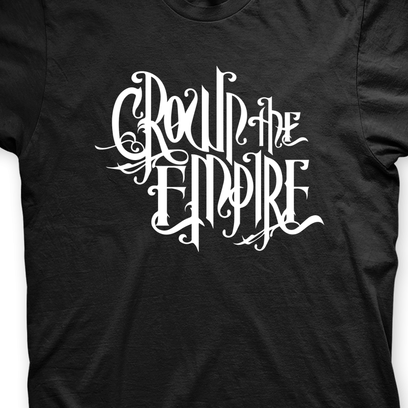Camiseta Crown The Empire Preta e Branca em Silk 100% Algodão