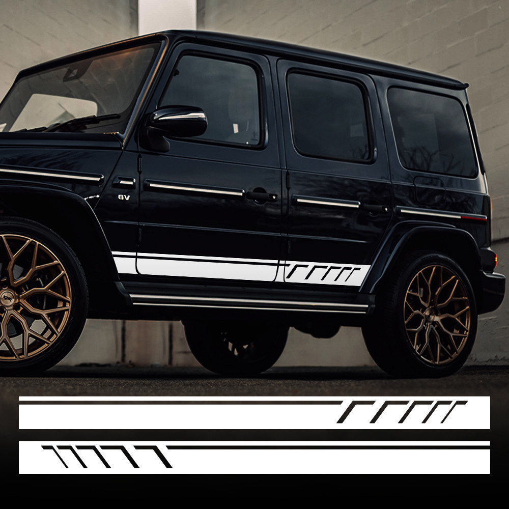 2 Pçs Decalques Do Corpo Lateral Carro Adesivos Para Mercedes Benz G Vidro G55 G63 AMG W463 G500 Classe G350D DIY Decalq