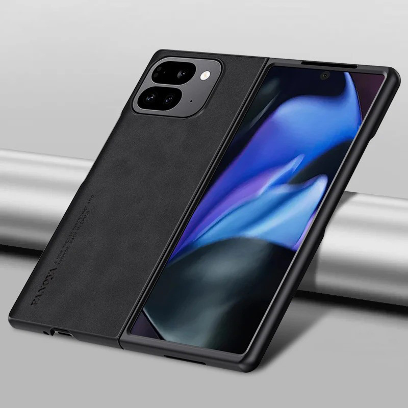 Para Google Pixel 9 Pro Fold Luxury Business Leather Case Retro Capa Traseira