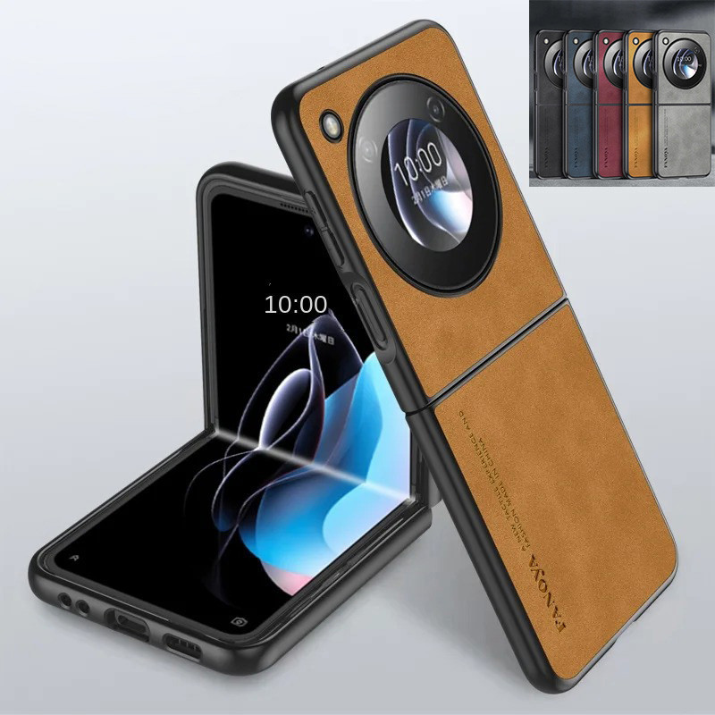 Para ZTE nubia Flip Luxury Business Leather Case Retro Capa Traseira