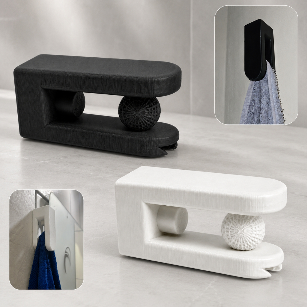 2 Kit Suporte Porta Toalha Banheiro Parede gancho Cabide Reforçado Multi Uso Funcional