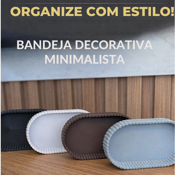Bandeja Decorativa Minimalista Organizadora – Design Sofisticado e Funcional