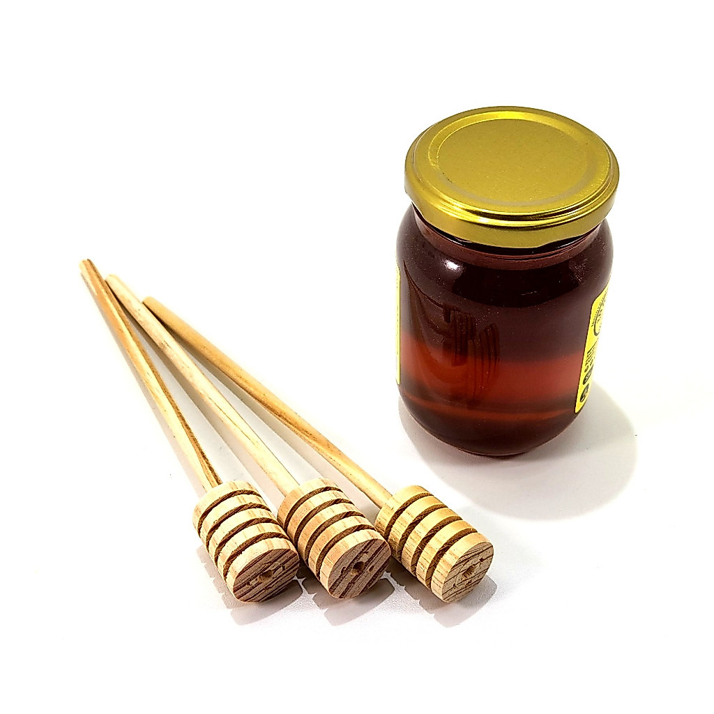 Kit 3 Colheres de Madeira Pega Mel – Utensílio Funcional e Decoração para Café ou Chá