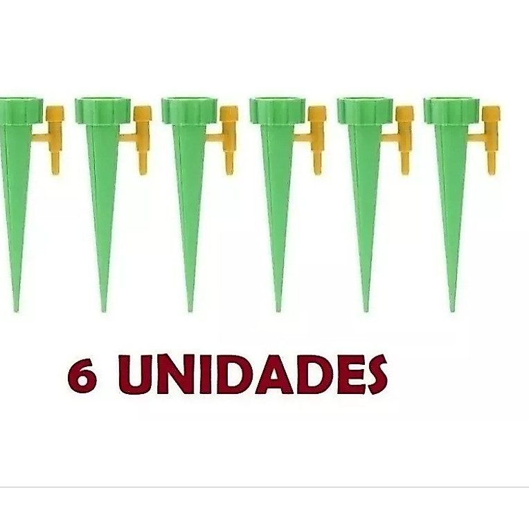 kit 6 Regador Automático Irrigador Plantas Gotejador Jardim Garrafa Pet
