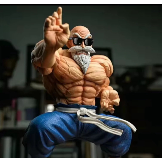 9cm dragon ball mestre roshi anime figura muscular série q versão figura de ação