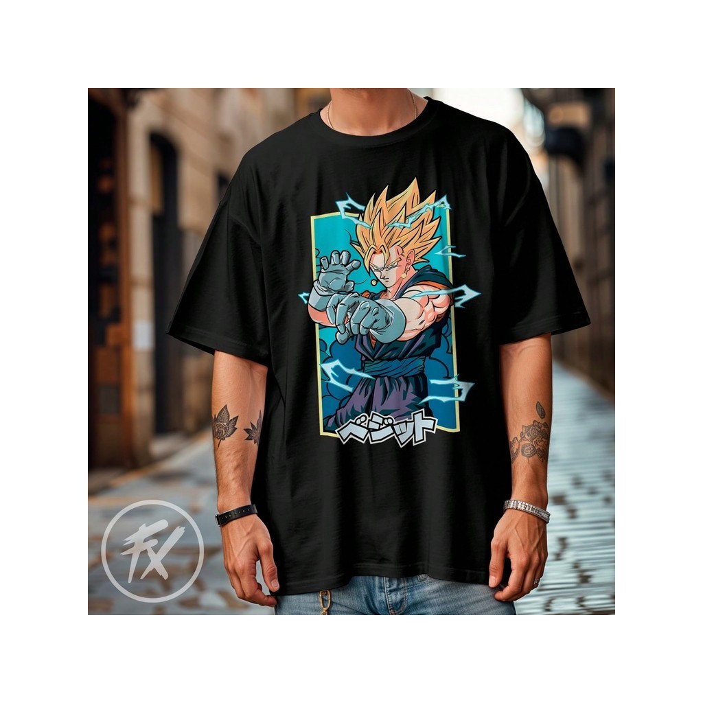 Camiseta Camisa Dragon Ball Gogeta Vegeta Fusão Sayajin Ball Anime Série Desenho
