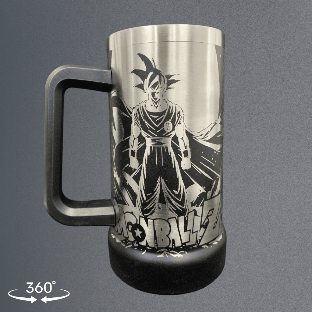 Caneca Térmica 710ml Personalizada a Laser 360° – Dragon Ball Z Série Anime Mangá Super-Herói