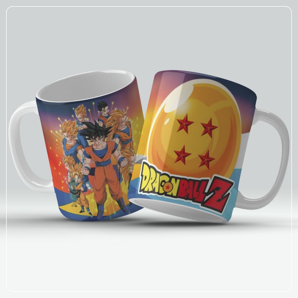 Caneca personalizada Branca serie mangá DragonBall