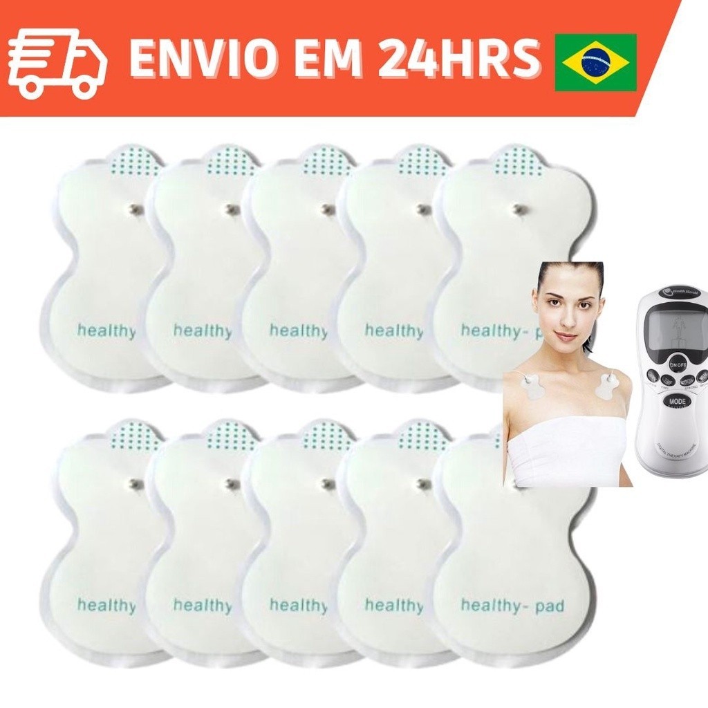 Eletrodos Adesivos de Substituição Para TENS/FES – Almofadas Autoadesivas Massagem Fisioterapia Muscular