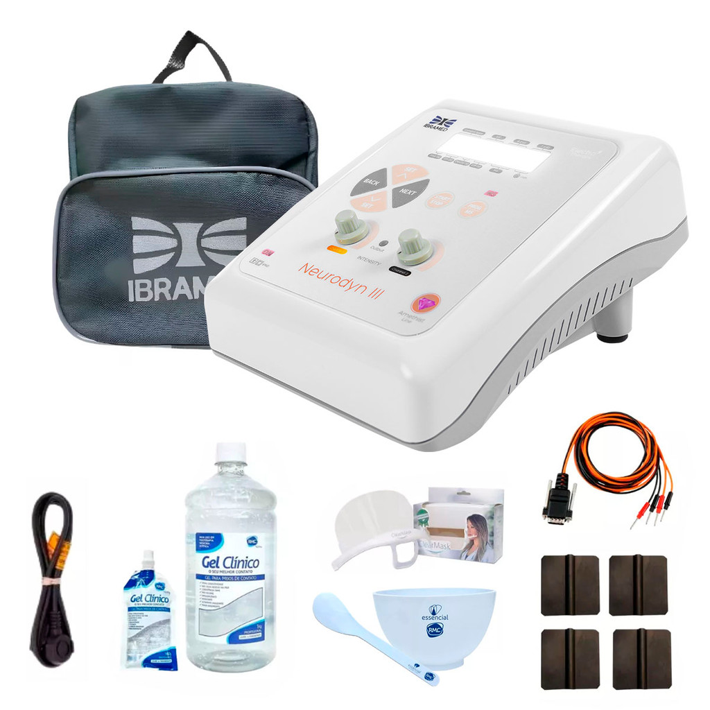 Neurodyn III Aparelho de Tens Fes Burst + Gel 1 Kg - Ibramed
