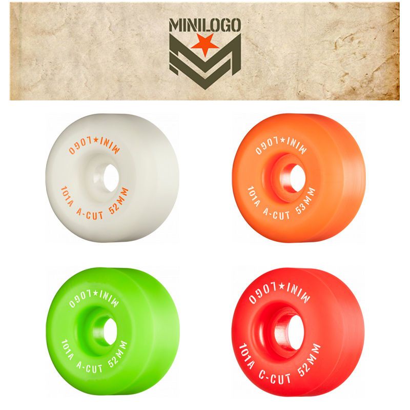 MINILOGO SKATEBOARD  Habilidades Profissionais Para Rodas De Skate Adequados Multi-Terrain Hardness 101A Double Rocked