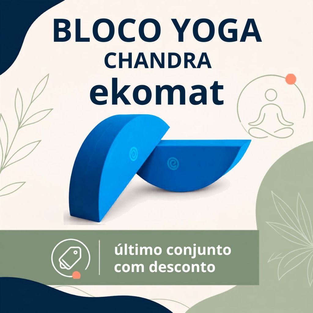Yoga Pilates Bloco Chandra Suporte Multi  Práticas 32cm x 8cm x 10cm Ekomat Última Peça