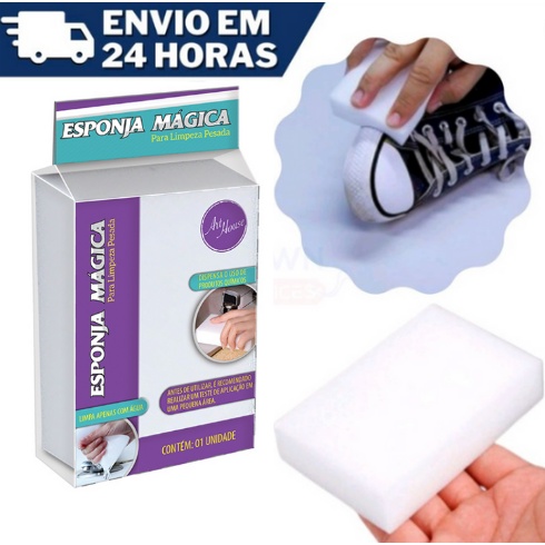 Esponja Mágica Bucha Melamina Tira Mancha Esfregão
