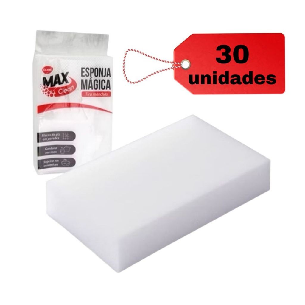 Esponja Mágica Bucha Melamina Tira Manchas e Riscos Limpa Tênis Max Clean