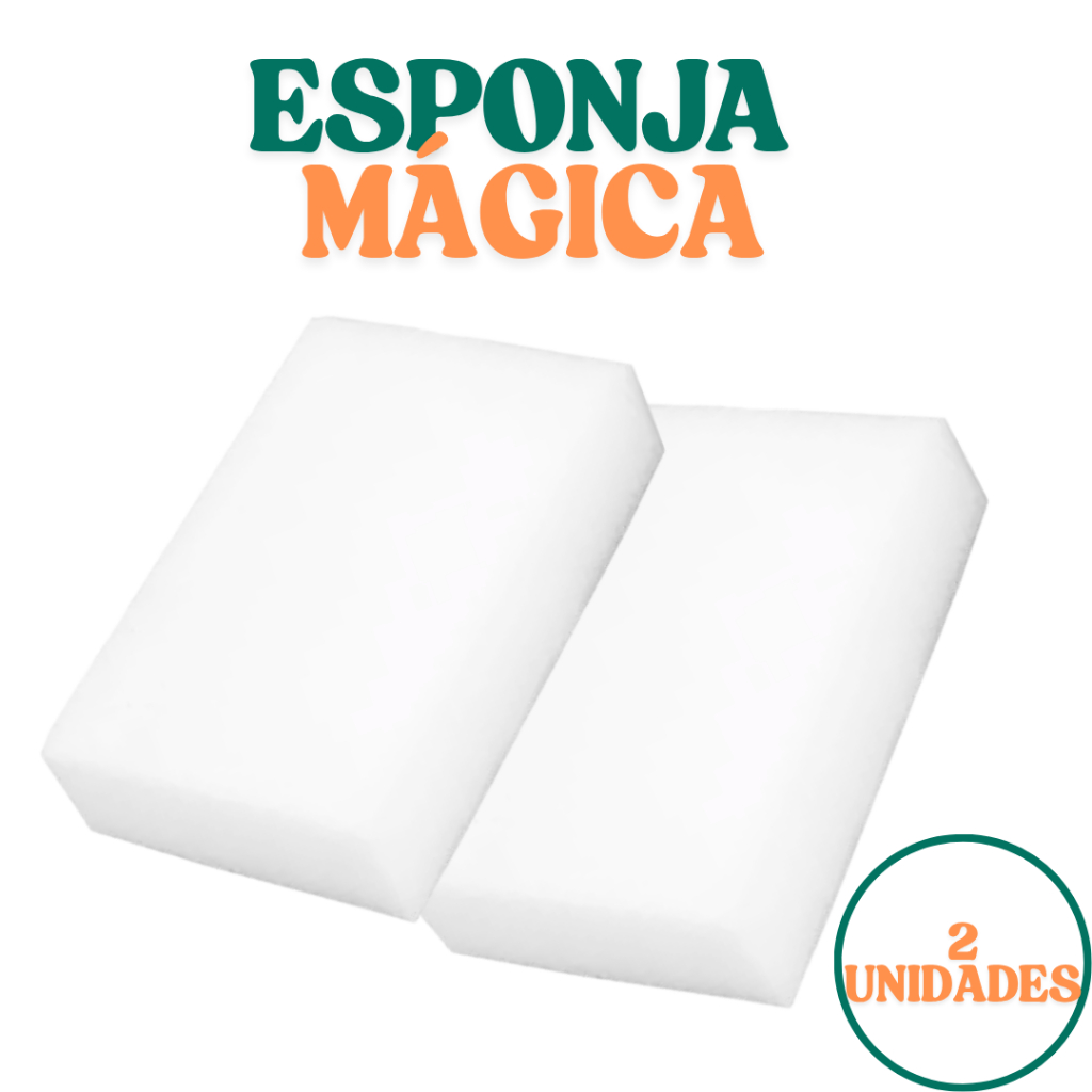 Kit 2 Esponja Mágica Bucha Melamina Tira Mancha Original Desengordura Limpeza