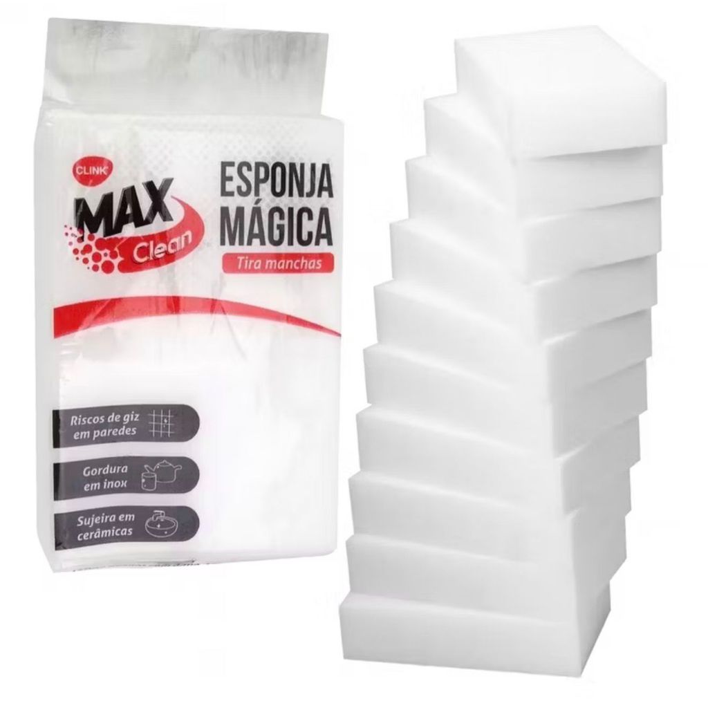 Kit Esponja Mágica Melamina Bucha Tira Mancha Desengordura Limpeza Original