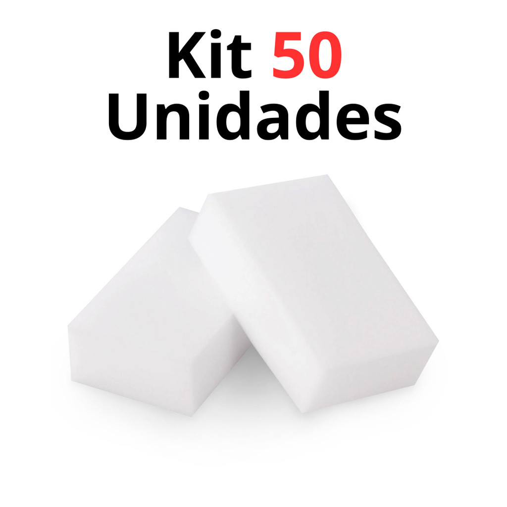 Kit 5/10/20/30/50 Esponja Mágica Bucha Melamina Tira Mancha Original Desengordura Limpeza Promoção