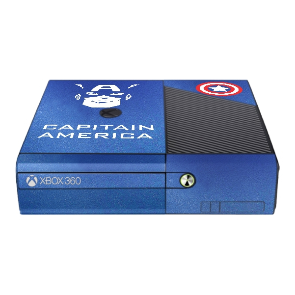 Skin Metálico Xbox 360 Super Slim - Capitão América