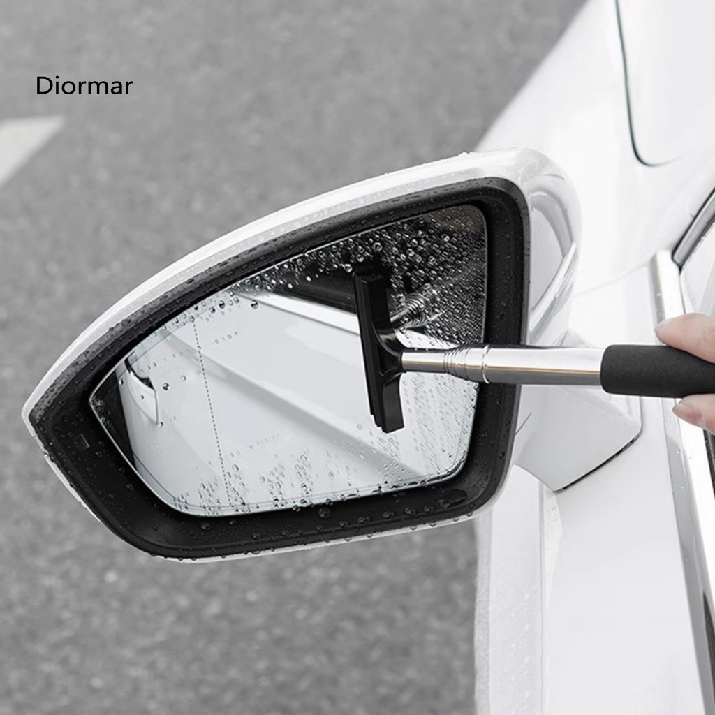 Snow Removal Car Brush Telescopic Rearview Mirror Cleaner with Handle – Portable Side Squeegee for Defogging for South
