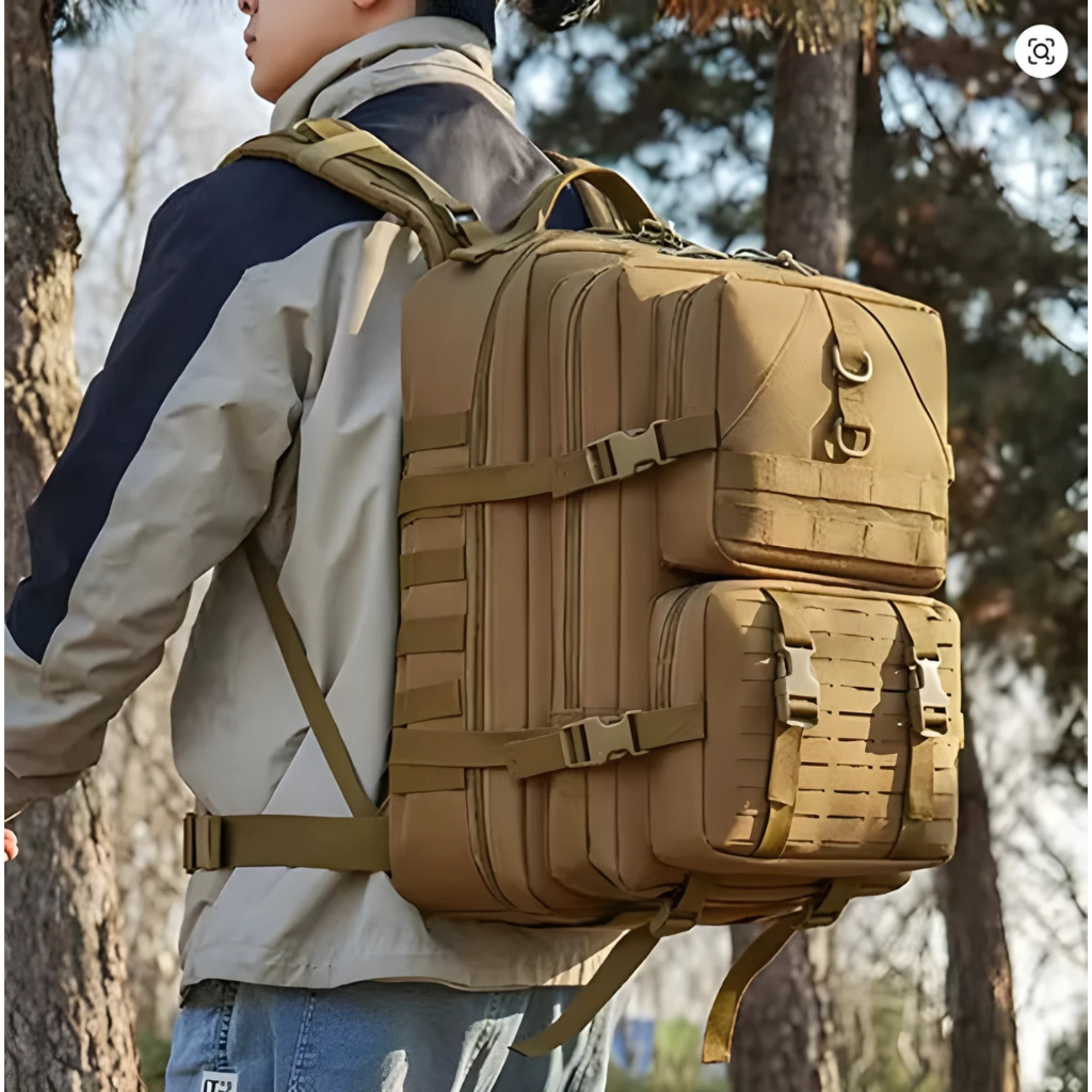 Mochila Bolsa Grande Pochete Militar Tática Resistente Casual À Prova De Água