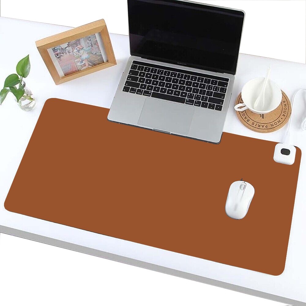Deskpad Office Mouse Pad Gamer Em Couro Ecológico 50x30