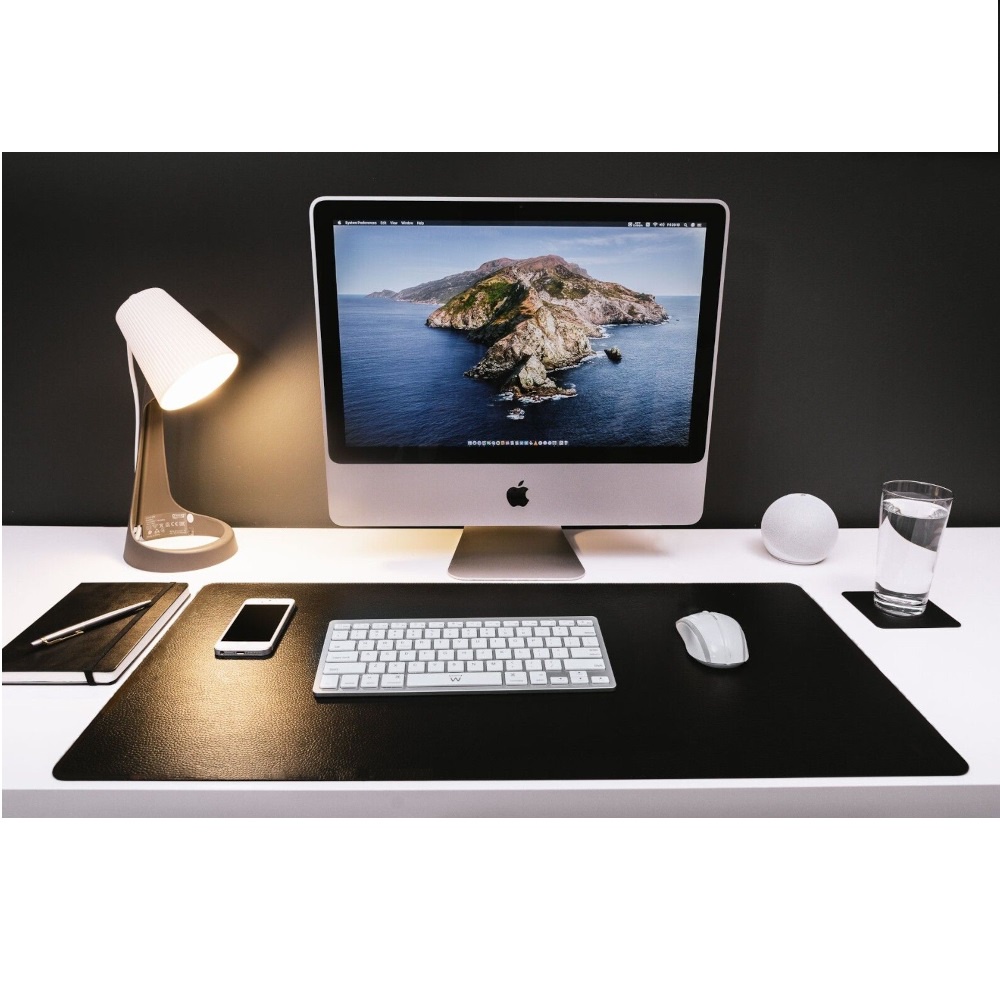 Deskpad Office Mouse Pad Gamer Em Couro Ecológico 80x40 Slim