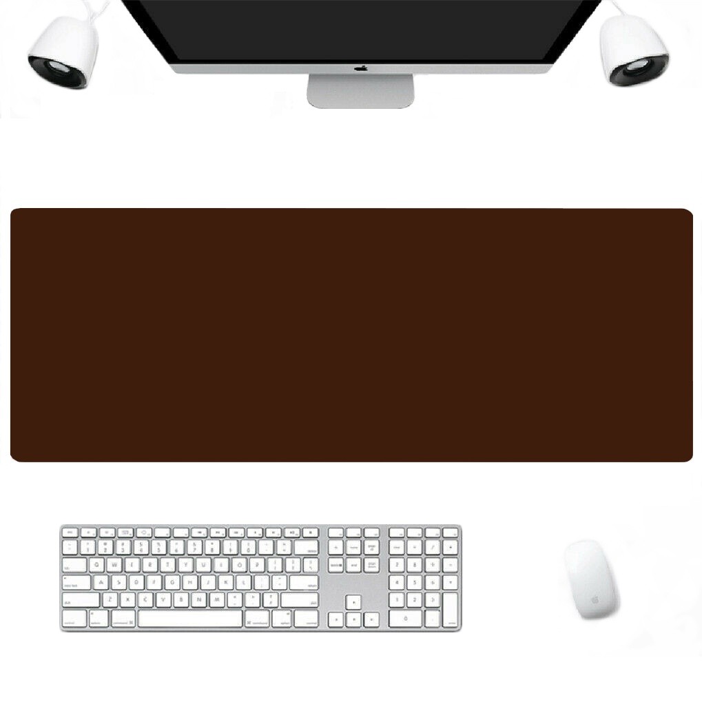 Deskpad Office Mouse Pad Gamer Em Couro Ecológico 50x30 caf