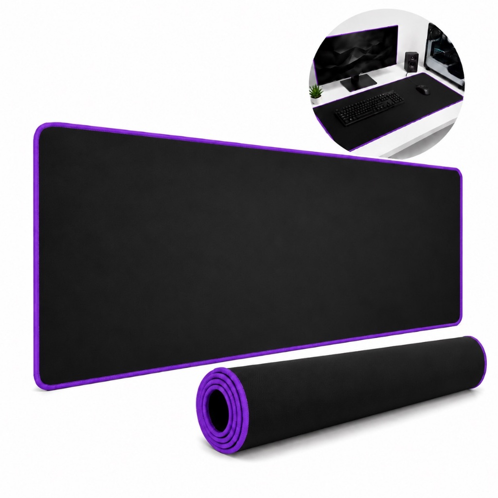 MousePad DeskPad 90x40cm Couro Sintético Borda Costurada Tapete Mesa Mousepad Grande Escritório Home Office Gigante NEW