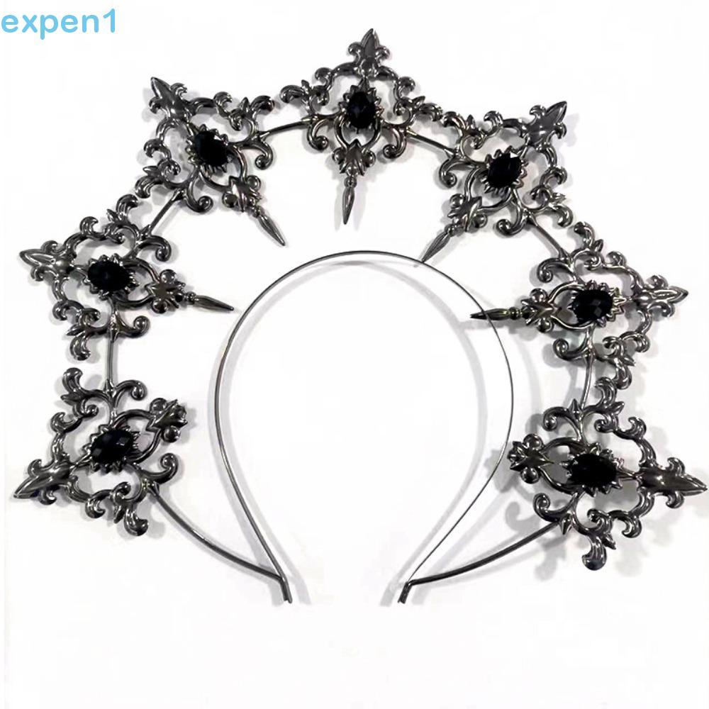 EXPEN Goddess Glory Headwear , Argola De Cabelo Barroca De Luxo Para Performance Em Palco , Coroa De Strass Elegante Sag