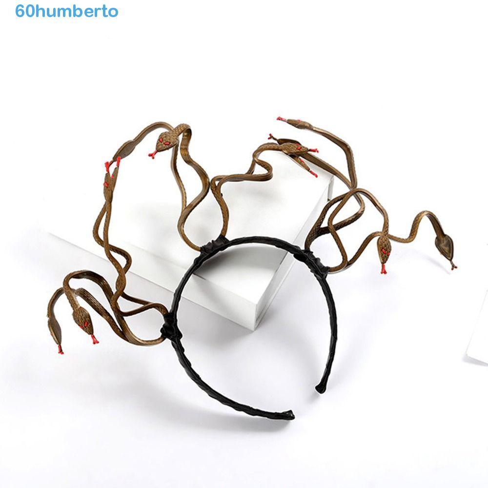 HUMBERTO Snake Halloween Headband , PVC Preto Masquerade Party Headpiece , Bonito Headwear Performance De Palco Adereços