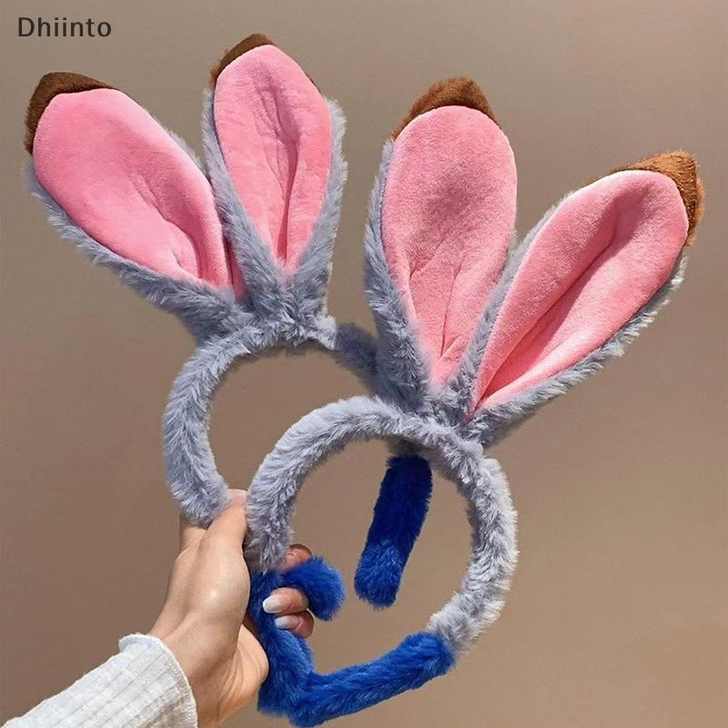 [Dhiint] Bonito Judy Police Rabbit Ear Hairband Cartoon Performance Headwear Parque Temático Adorável Grampo De Cabelo Q